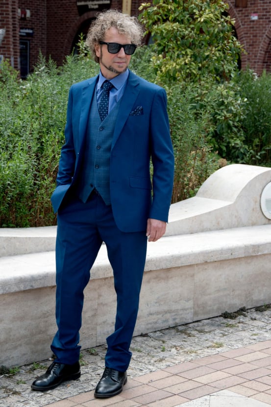 Férfi öltöny mellény szett