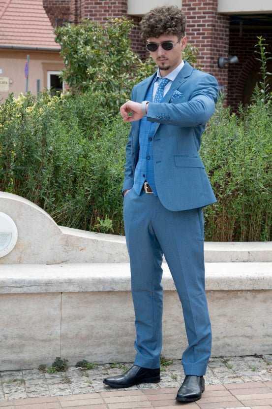 Férfi öltöny mellény szett