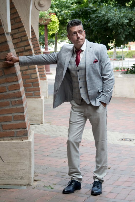 Férfi zakó mellény szett