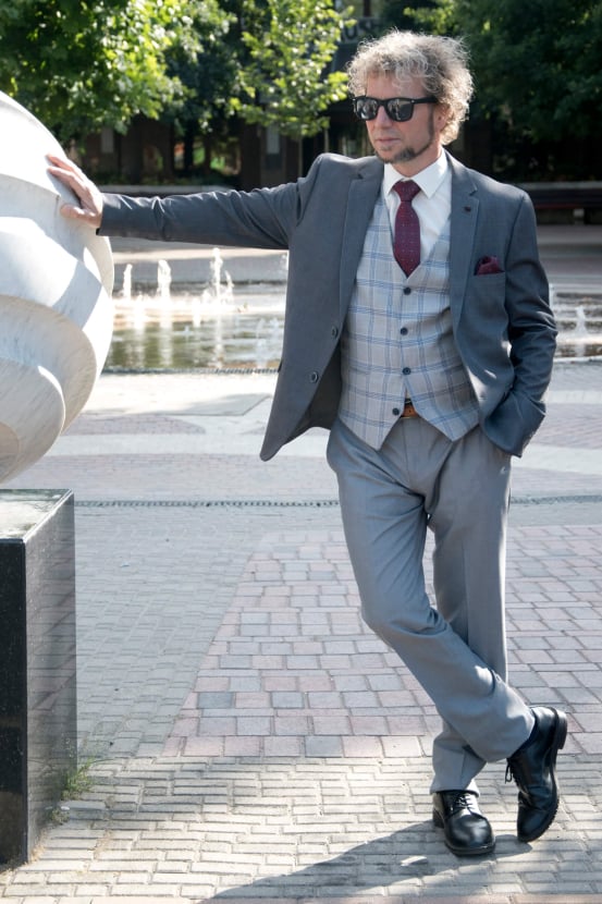 Férfi zakó mellény szett