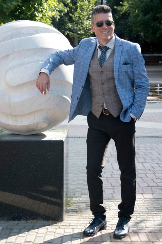 Férfi zakó mellény szett